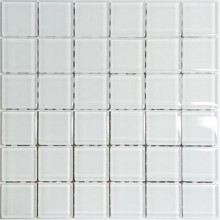 Mozaika szklana biała 30x30