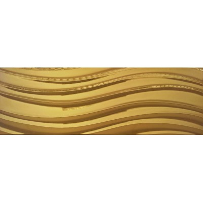 Płytka ceramiczna złota metalizowana fala 30x90
