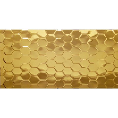 Płytka ceramiczna złota metalizowana heksagon 30x60