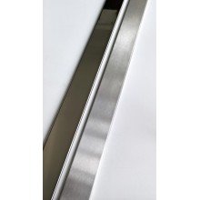Listwa metalowa ozdobna srebrna poler, satyna 3x244
