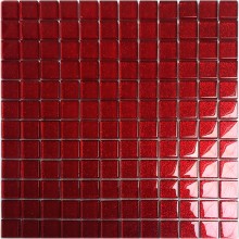 Mozaika szklana czerwona z brokatem 30x30