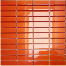 Mozaika Szklana Arancione Cegiełka B 30x30