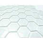Mozaika Szklana Heksagonalna Biały Morski