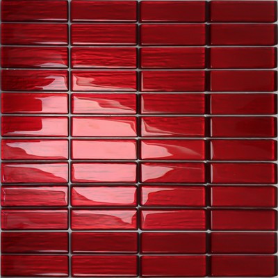 Mozaika Szklana Czerwień Cegiełka B 30x30