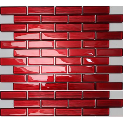 Mozaika Szklana Czerwona Avangarde Cegiełka A 30x30